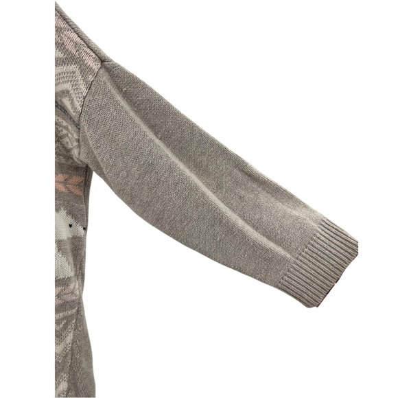 AEO polar bear sweater neutral scoop neck 3/4 sleeve large - Picture 3 of 7